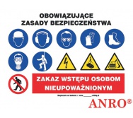 ZNAK  BEZPIECZEŃSTWA Z-ZB1 „Obowiązujące zasady bezpieczeństwa”