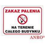 ZNAK  BEZPIECZEŃSTWA ZZ-52P \'\'Zakaz palenia na terenie całego budynku"