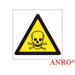 ZNAK  BEZPIECZEŃSTWA ZZ-2O \'\'Ostrzeżenie przed niebezpieczenstwem zatrucia substancjami toksycznymi\'\'