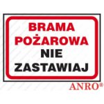 Znak ochrony ppoż. „Brama pożarowa nie zastawiaj” Z-42P