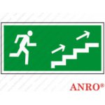 ZNAK  BEZPIECZEŃSTWA Z-5E „Kierunek do wyjścia drogi ewakuacyjnej schodami w górę”
