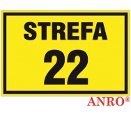 ZNAK  BEZPIECZEŃSTWA ZZ-14G ''Strefa 22''