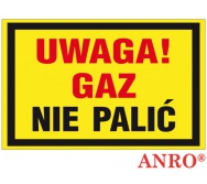ZNAK  BEZPIECZEŃSTWA Z-19G-P „Uwaga! Gaz nie palić”