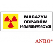ZNAK  BEZPIECZEŃSTWA ZZ-3PR "Magazyn odpadów promieniotwórczych"