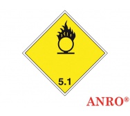 ZNAK  BEZPIECZEŃSTWA ZZ-T6 "Materiały utleniające stwarzające niebezpieczeństwo pożaru"