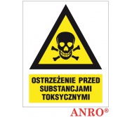 ZNAK  BEZPIECZEŃSTWA ZZ-6KN ''Ostrzeżenie przed substancjami toksycznymi''